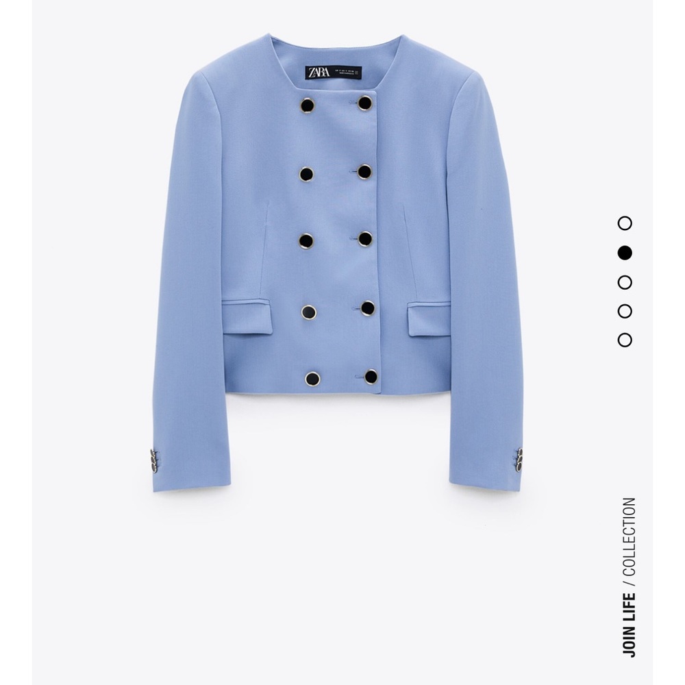 Zara double breasted blazer blogger favorite